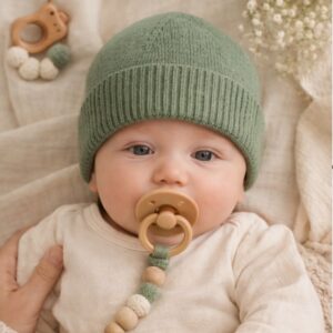 Lille Barn - Wollen Baby Muts Gebreid - Merinowol - Harper